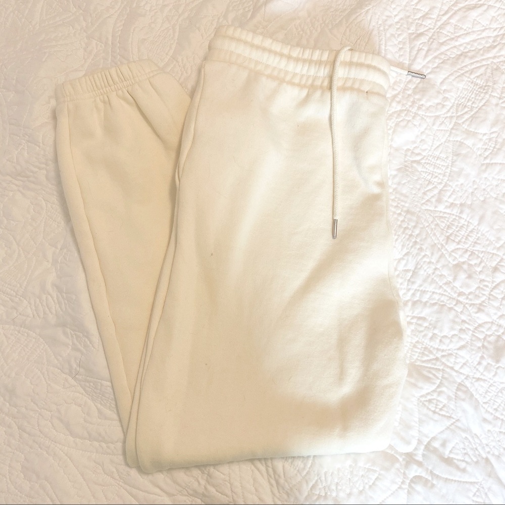 Cream sweatpants